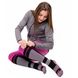 Жіночі гірськолижні шкарпетки, рожево-чорний, 35-37